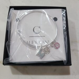 Alex and Ani Silver Initial 'M' Charm Bangle with other charms